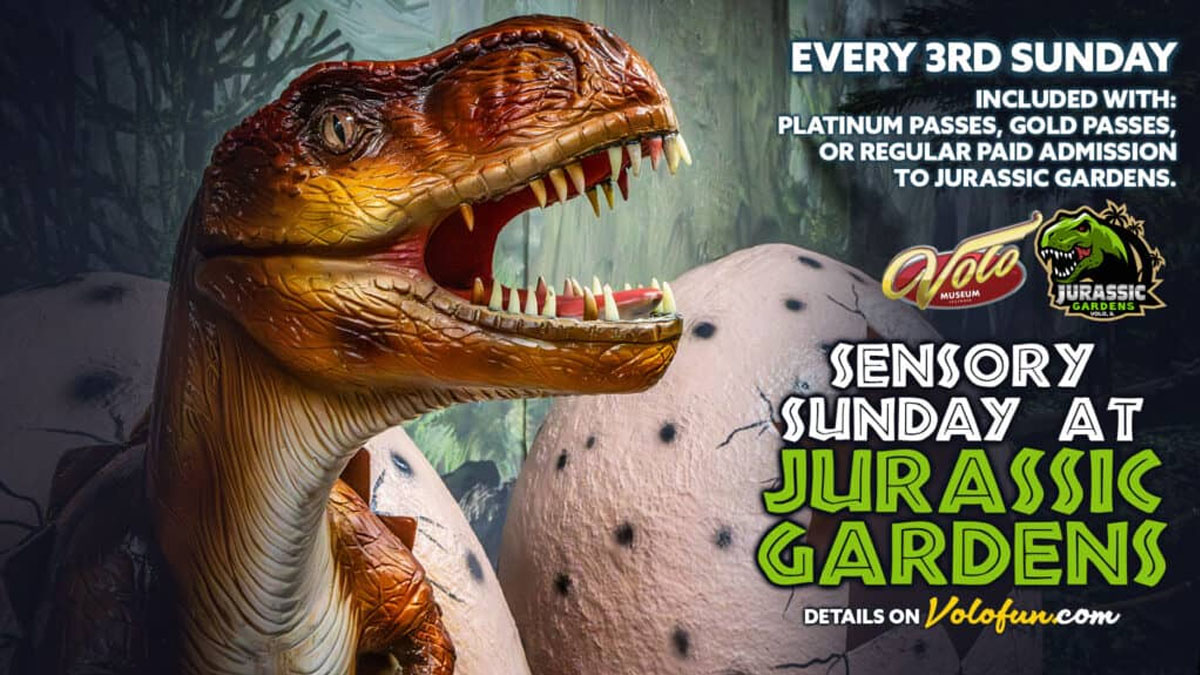 Sensory Sunday at Jurassic Gardens at Volo Museum